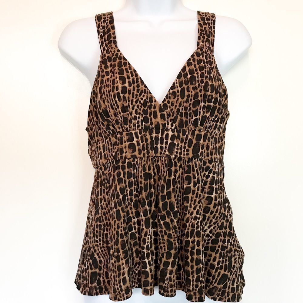 Michael Kors animal print tank top Blouse top size 6
